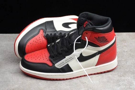 Jordan Bred 555088-610 555088-610 Toe Air 1 High Retro 0723